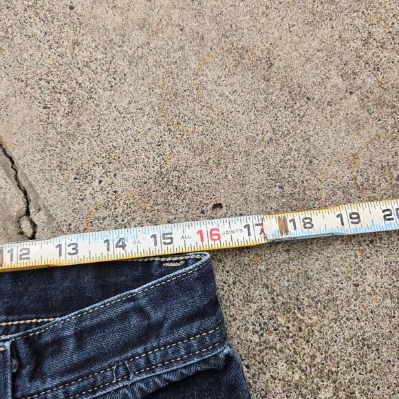 Vtg Y2k ARIZONA JEAN CO Metallic Dark Wash Carpenter Jeans Tagged 33 x 30 - Picture 6 of 7